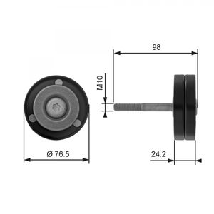 Gates Aux Belt Idler Pulley T36232