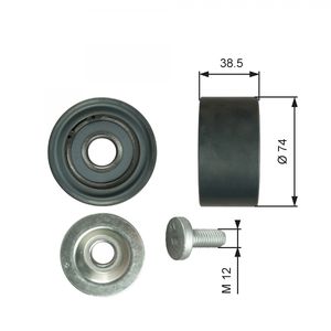 Gates Aux Belt Idler Pulley T36285