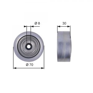 Gates Aux Belt Idler Pulley T36386