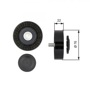 Gates Aux Belt Idler Pulley T36389