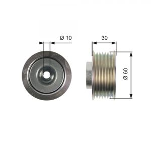 Gates Aux Belt Idler Pulley T36406