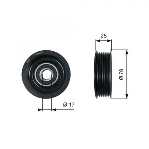 Gates Aux Belt Idler Pulley T36420