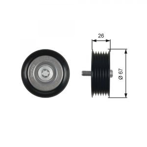 Gates Aux Belt Idler Pulley T36438