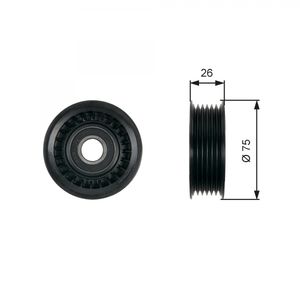 Gates Aux Belt Idler Pulley T36476