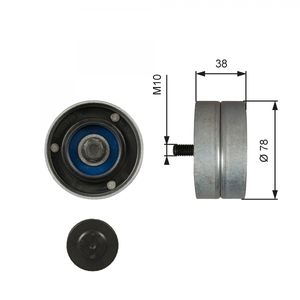 Gates Aux Belt Idler Pulley T36529