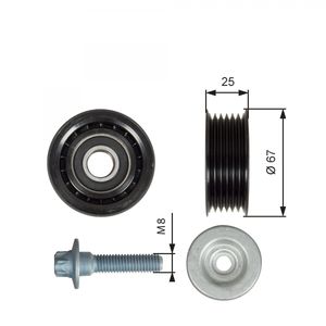 Gates Aux Belt Idler Pulley T36619
