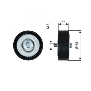 Gates Aux Belt Idler Pulley T36734