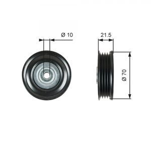 Gates Aux Belt Idler Pulley T36747