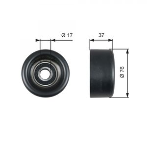 Gates Aux Belt Idler Pulley T38028