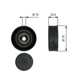 Gates Aux Belt Idler Pulley T38071