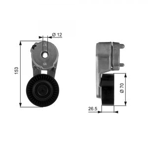 Gates Aux Belt Tensioner T38163