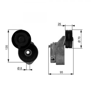 Gates Aux Belt Tensioner T38430