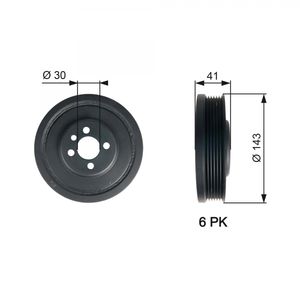 Gates Crankshaft Pulley (TVD) TVD1001