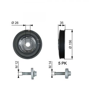 Gates Crankshaft Pulley (TVD) TVD1007A