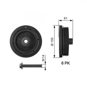 Gates Crankshaft Pulley (TVD) TVD1021A