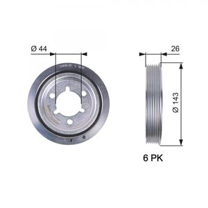 Gates Crankshaft Pulley (TVD) TVD1055