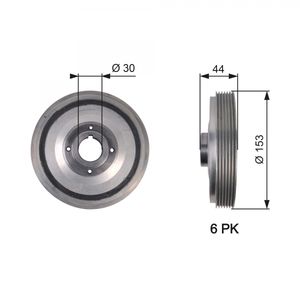 Gates Crankshaft Pulley (TVD) TVD1067