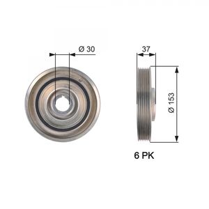 Gates Crankshaft Pulley (TVD) TVD1090