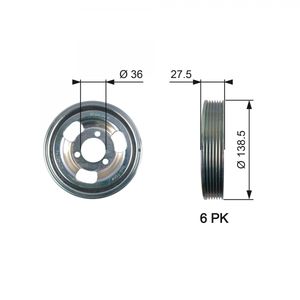 Gates Crankshaft Pulley (TVD) TVD1117