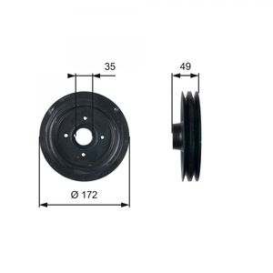 Gates Crankshaft Pulley (TVD) TVD1123