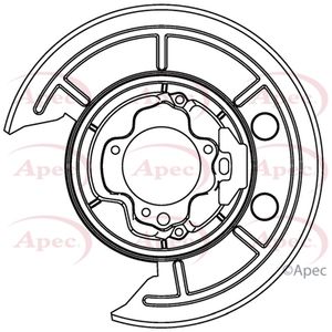 Apec Brake Disc Splash Panel Rear Left ASG1012