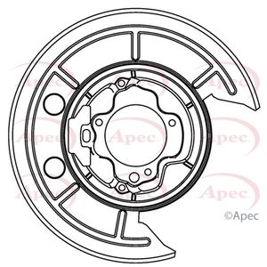 Apec Brake Disc Splash Panel Rear Right ASG1013