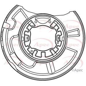 Apec Brake Disc Splash Panel Rear Left ASG1016