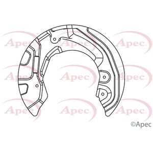 Apec Brake Disc Splash Panel Front Left ASG1018