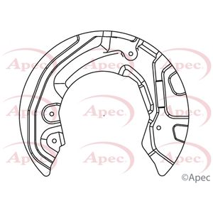 Apec Brake Disc Splash Panel Front Right ASG1019