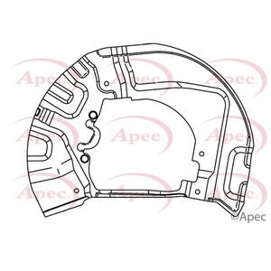 Apec Brake Disc Splash Panel Front Left ASG1022