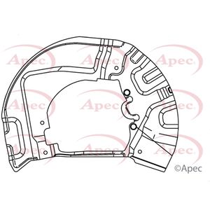 Apec Brake Disc Splash Panel Front Right ASG1023