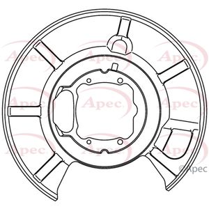 Apec Brake Disc Splash Panel Rear Left ASG1024