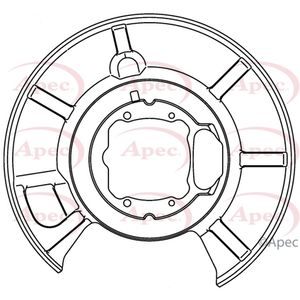 Apec Brake Disc Splash Panel Rear Right ASG1025