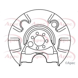 Apec Brake Disc Splash Panel Rear Left ASG1039