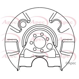 Apec Brake Disc Splash Panel Rear Right ASG1040
