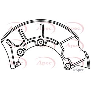 Apec Brake Disc Splash Panel Front Left ASG1043