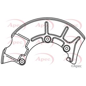 Apec Brake Disc Splash Panel Front Right ASG1044
