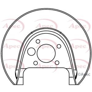 Apec Brake Disc Splash Panel Rear Left ASG1045