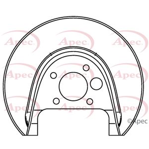 Apec Brake Disc Splash Panel Rear Right ASG1046