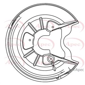 Apec Brake Disc Splash Panel Rear Left ASG1047