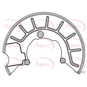 Apec Brake Disc Splash Panel Front Right ASG1050