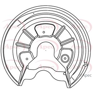 Apec Brake Disc Splash Panel Rear Right ASG1052