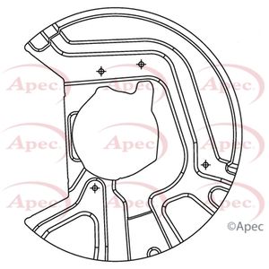 Apec Brake Disc Splash Panel Front Right ASG1072