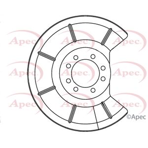 Apec Brake Disc Splash Panel Rear ASG1096