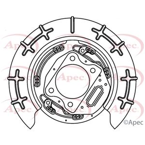 Apec Brake Disc Splash Panel Rear Right ASG1134