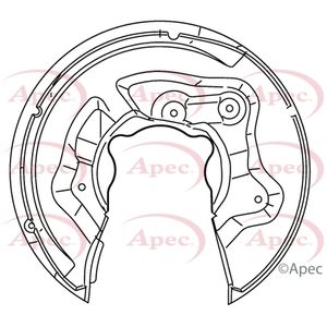 Apec Brake Disc Splash Panel Rear Left ASG1137