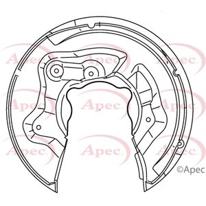 Apec Brake Disc Splash Panel Rear Right ASG1138