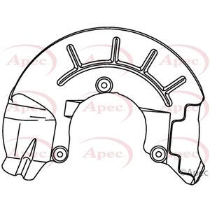 Apec Brake Disc Splash Panel Front Left ASG1143