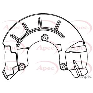 Apec Brake Disc Splash Panel Front Right ASG1144