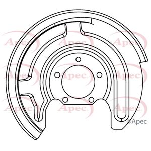 Apec Brake Disc Splash Panel Rear Right ASG1156